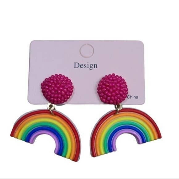 NWT Rainbow Drop Earrings - Picture 1 of 4